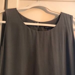 Silk mossy green dress